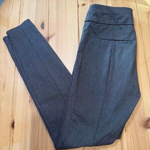 7th Avenue by New York & Company Gray Tweed Slim Ankle Dress Pants Stretchy